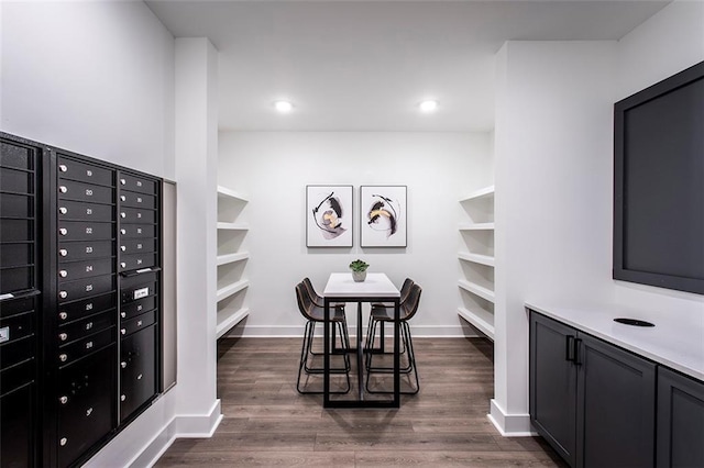 3351 Orwell Way Unit 2305, Cumming, GA 30041 - dining space featuring dark wood-style flooring, recessed lighting, and baseboards