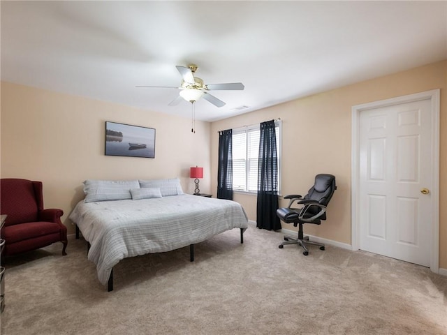 4523 Warwick Glen Pl, Flowery Branch, GA 30542 - bedroom with carpet flooring, baseboards, and a ceiling fan