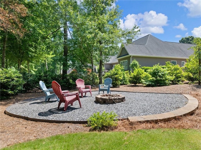 4523 Warwick Glen Pl, Flowery Branch, GA 30542 - view of yard with a fire pit
