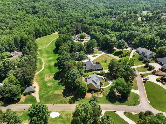 4523 Warwick Glen Pl, Flowery Branch, GA 30542 - aerial view of property and surrounding area with a forest, a golf club, and nearby suburban area