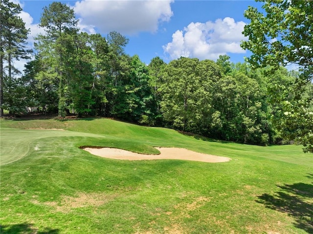 4523 Warwick Glen Pl, Flowery Branch, GA 30542 - view of community with view of golf course, view of wooded area, and a lawn