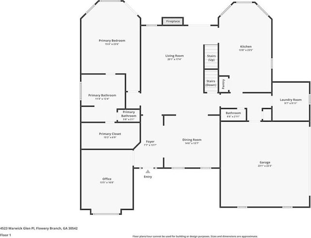 4523 Warwick Glen Pl, Flowery Branch, GA 30542 - home floor plan