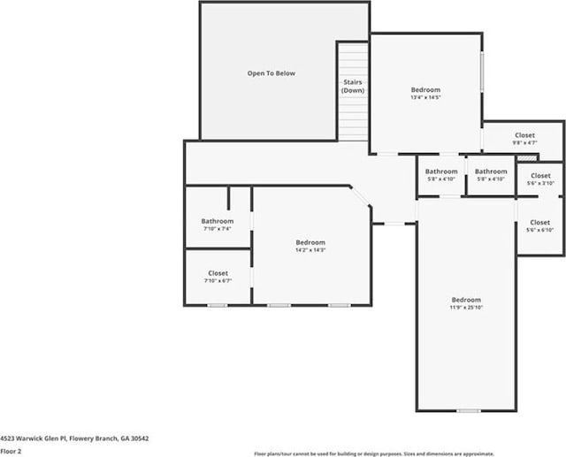 4523 Warwick Glen Pl, Flowery Branch, GA 30542 - home floor plan