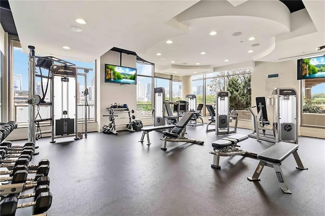 view of exercise room