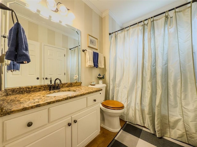 710 Bentgrass Ct, Dacula, GA 30019 - full bathroom featuring crown molding and vanity