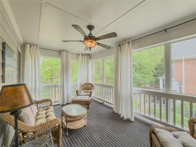 710 Bentgrass Ct, Dacula, GA 30019 - sunroom with ceiling fan, healthy amount of natural light, and carpet