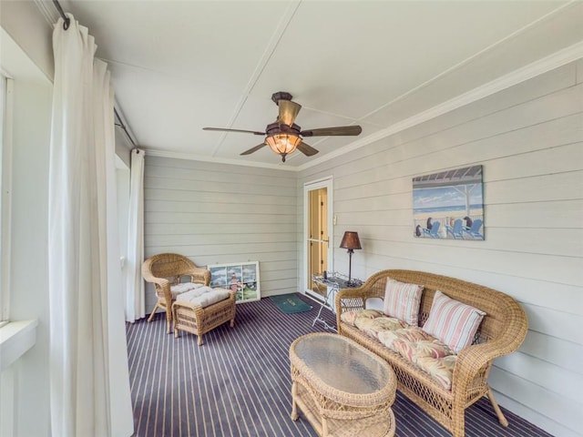 710 Bentgrass Ct, Dacula, GA 30019 - sunroom featuring ceiling fan