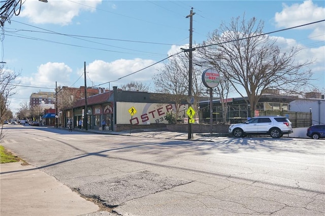 view of street featuring traffic signs