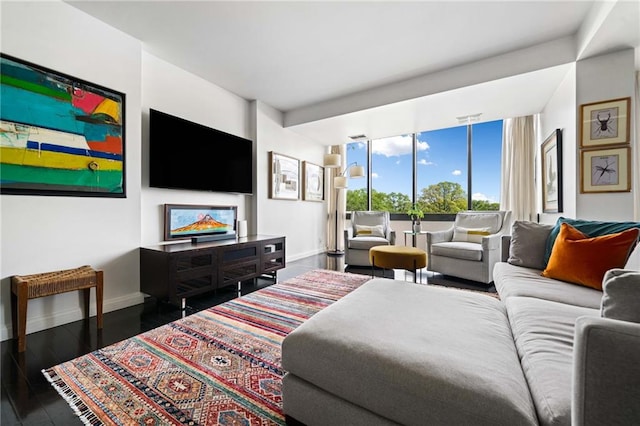 145 15th St NE Unit 435, Atlanta, GA 30309 - bedroom with baseboards and wood finished floors