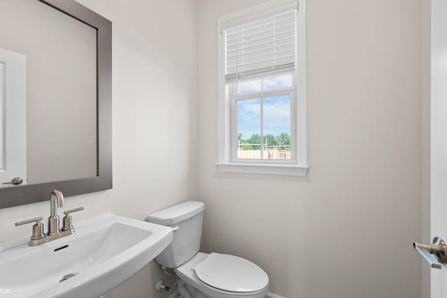 bathroom featuring sink and toilet