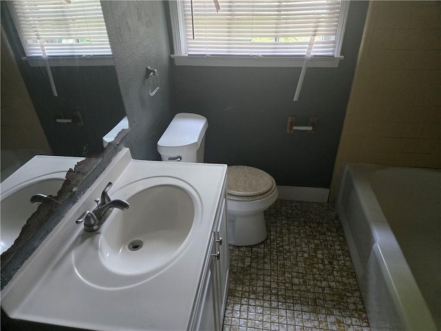 1203 Balboa Ct, Norcross, GA 30093 - bathroom featuring toilet, vanity, and tile patterned floors