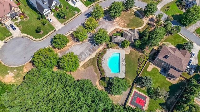 bird's eye view featuring a residential view