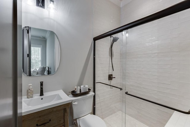 1889 Jefferson River Rd, Jefferson, GA 30549 - full bathroom featuring a stall shower and vanity