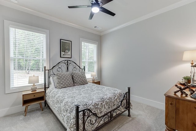 1889 Jefferson River Rd, Jefferson, GA 30549 - carpeted bedroom with ornamental molding and ceiling fan