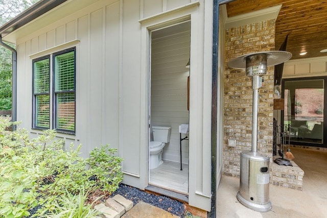 1889 Jefferson River Rd, Jefferson, GA 30549 - doorway to property with board and batten siding