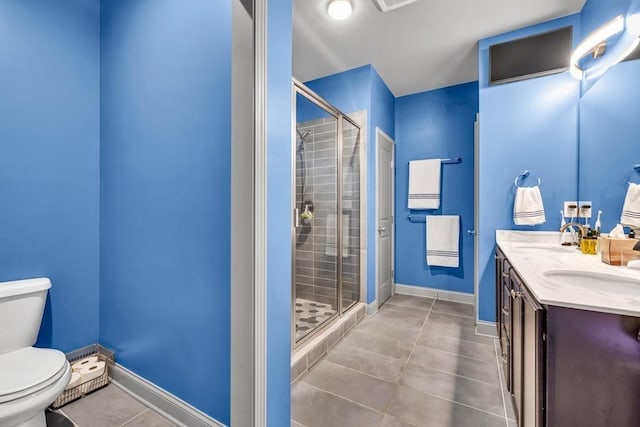 386 Summersong Pl, Talmo, GA 30575 - full bath featuring tile patterned flooring, a shower stall, and double vanity