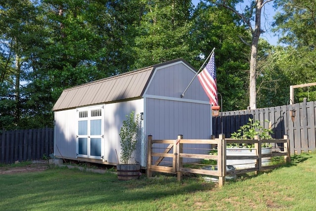 386 Summersong Pl, Talmo, GA 30575 - view of shed featuring a fenced backyard