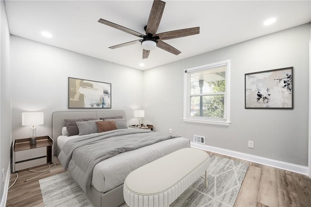 2198 Star Mist Dr SW, Atlanta, GA 30311 - bedroom featuring recessed lighting, wood finished floors, and ceiling fan