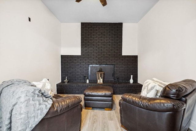 7994 Devonshire Dr, Jonesboro, GA 30238 - living room featuring wood finished floors and a ceiling fan