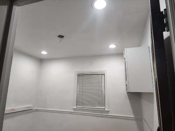 interior space with recessed lighting