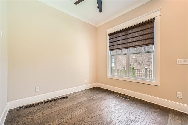 504 E Howard Ave, Decatur, GA 30030 - empty room with dark wood-style floors and a ceiling fan