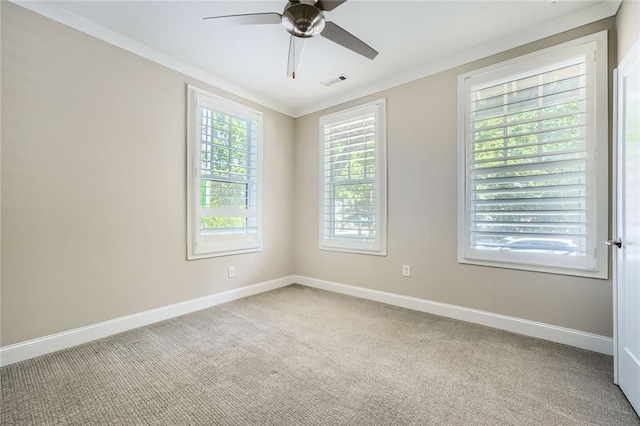 504 E Howard Ave, Decatur, GA 30030 - carpeted spare room featuring a ceiling fan and crown molding