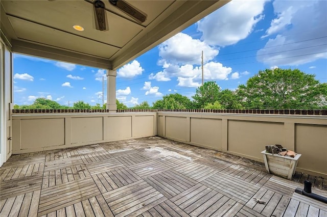 504 E Howard Ave, Decatur, GA 30030 - wooden deck with a ceiling fan