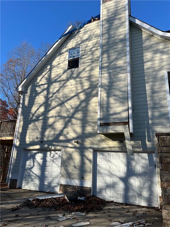 view of home's exterior featuring a garage