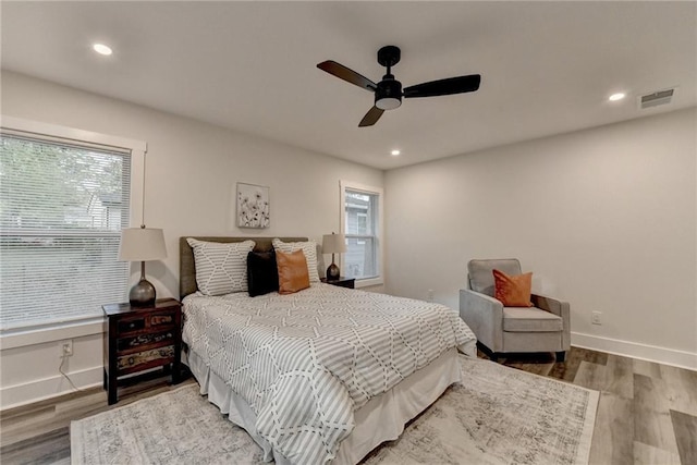 538 Center Hill Ave NW, Atlanta, GA 30318 - bedroom with baseboards, recessed lighting, and wood finished floors
