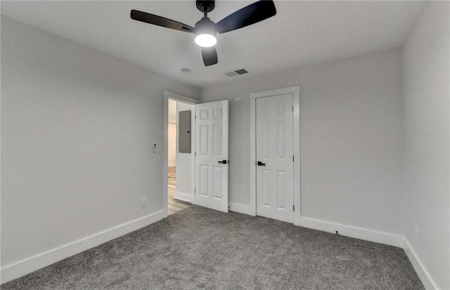 538 Center Hill Ave NW, Atlanta, GA 30318 - unfurnished bedroom featuring visible vents, baseboards, carpet flooring, and electric panel