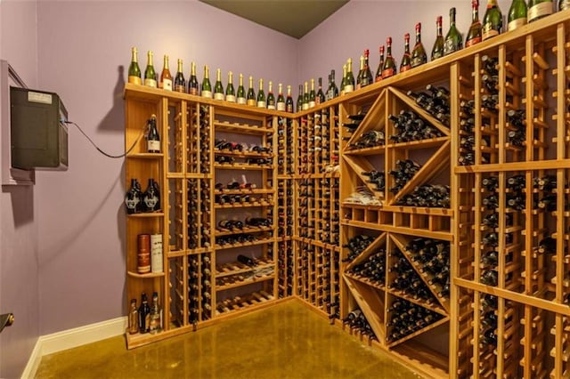 view of wine area