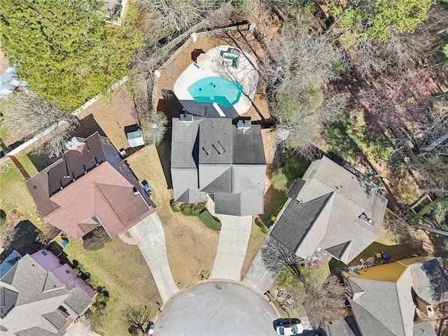 bird's eye view featuring a residential view