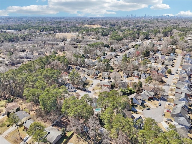 drone / aerial view with a residential view