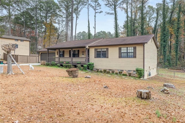 view of front of house with covered porch