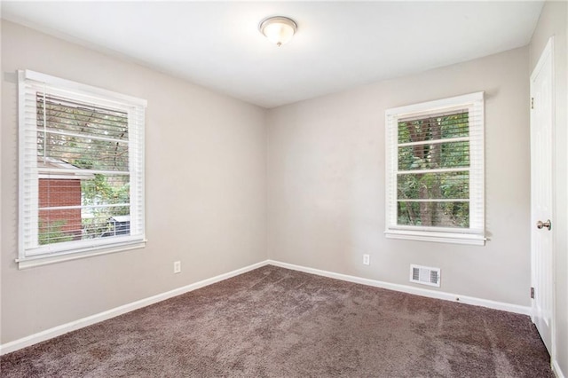 spare room with carpet floors