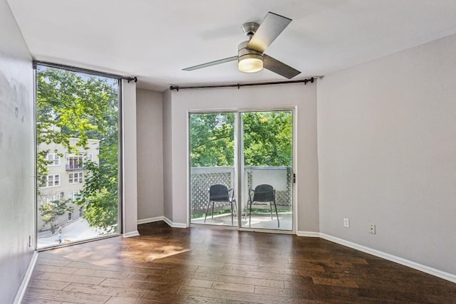 244 13th St NE Unit 302, Atlanta, GA 30309 - empty room featuring hardwood / wood-style flooring and a ceiling fan