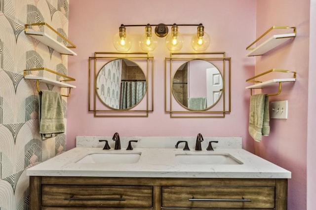 244 13th St NE Unit 302, Atlanta, GA 30309 - full bathroom featuring double vanity