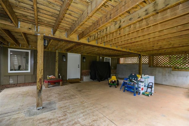 view of basement