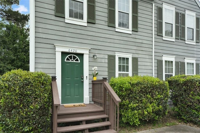 view of doorway to property