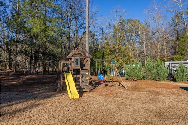 view of jungle gym