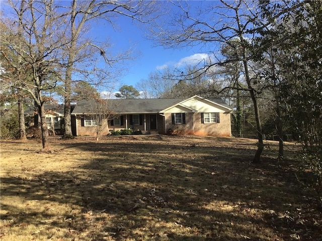 view of single story home