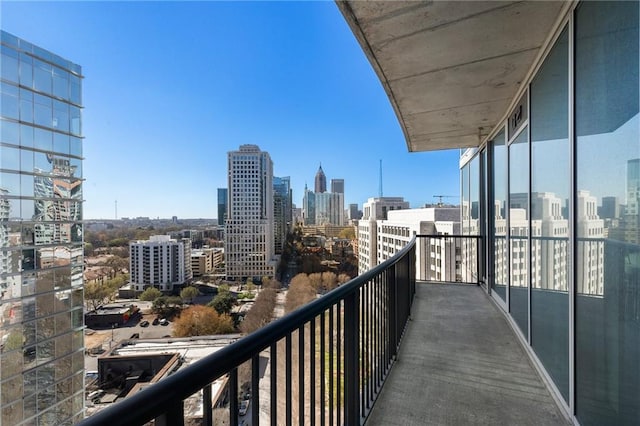 balcony with a city view