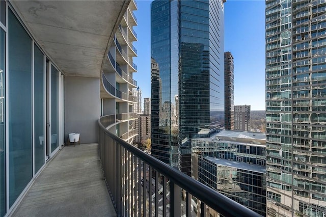 balcony with a city view