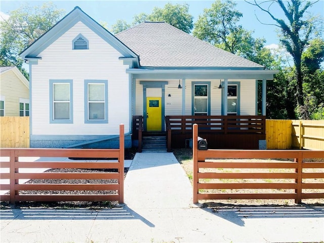 bungalow with covered porch