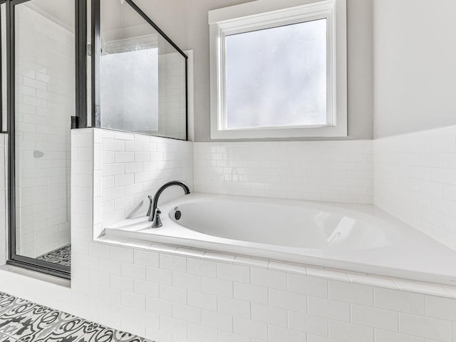 711 Carver Mill Rd, Talking Rock, GA 30175 - full bathroom featuring a stall shower, plenty of natural light, and a garden tub