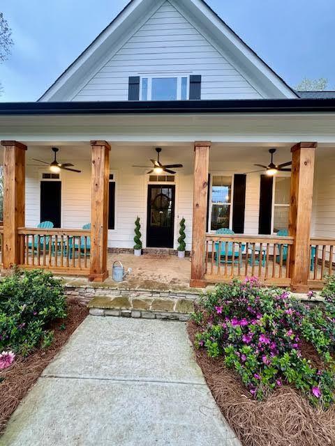 711 Carver Mill Rd, Talking Rock, GA 30175 - view of front of property featuring covered porch and ceiling fan