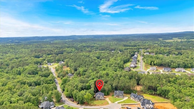 aerial view of a forest