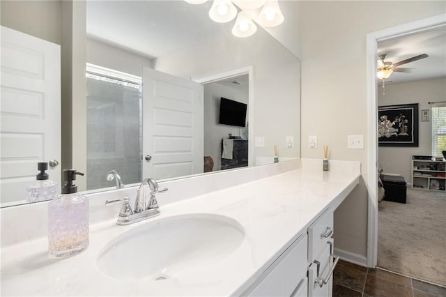 11 Rambling Oaks Dr NE, Rome, GA 30165 - bathroom with vanity and a ceiling fan