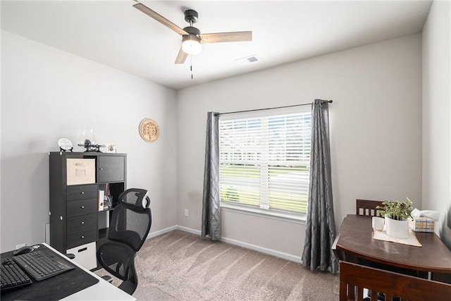 11 Rambling Oaks Dr NE, Rome, GA 30165 - home office featuring carpet and a ceiling fan