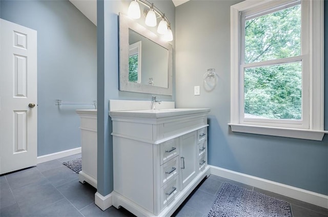 3030 Spalding Dr, Sandy Springs, GA 30350 - bathroom featuring vanity, plenty of natural light, and tile patterned flooring